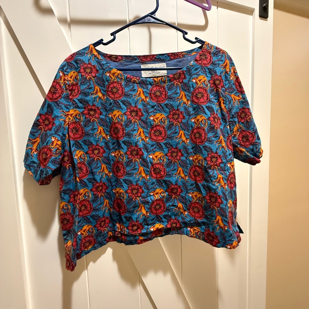 Printfresh Cropped Blouse - image 1